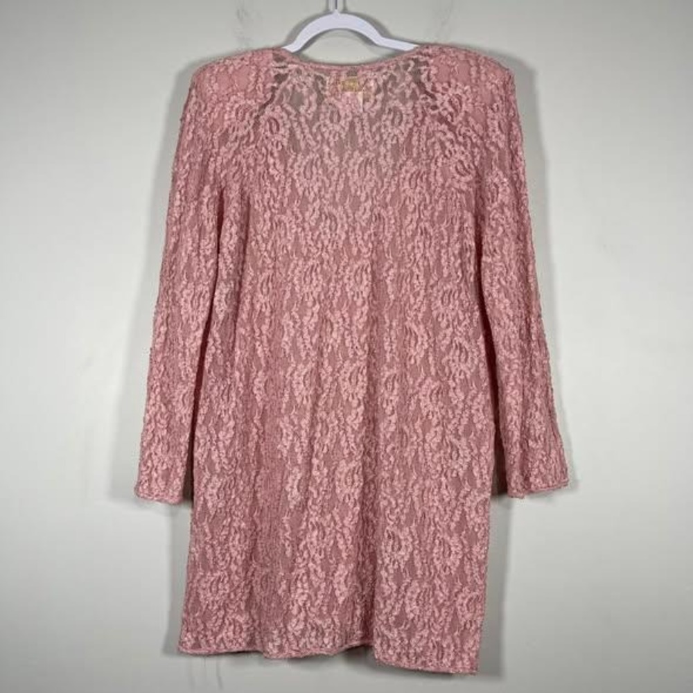VTG Phun Shirts California Lace Tunic Top Mauve Pink Fairycore Romantic Cherub - Picture 4 of 6